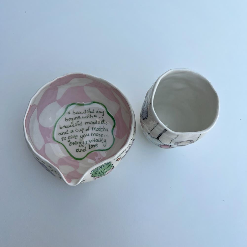 Matcha set with beach bag-matcha girl