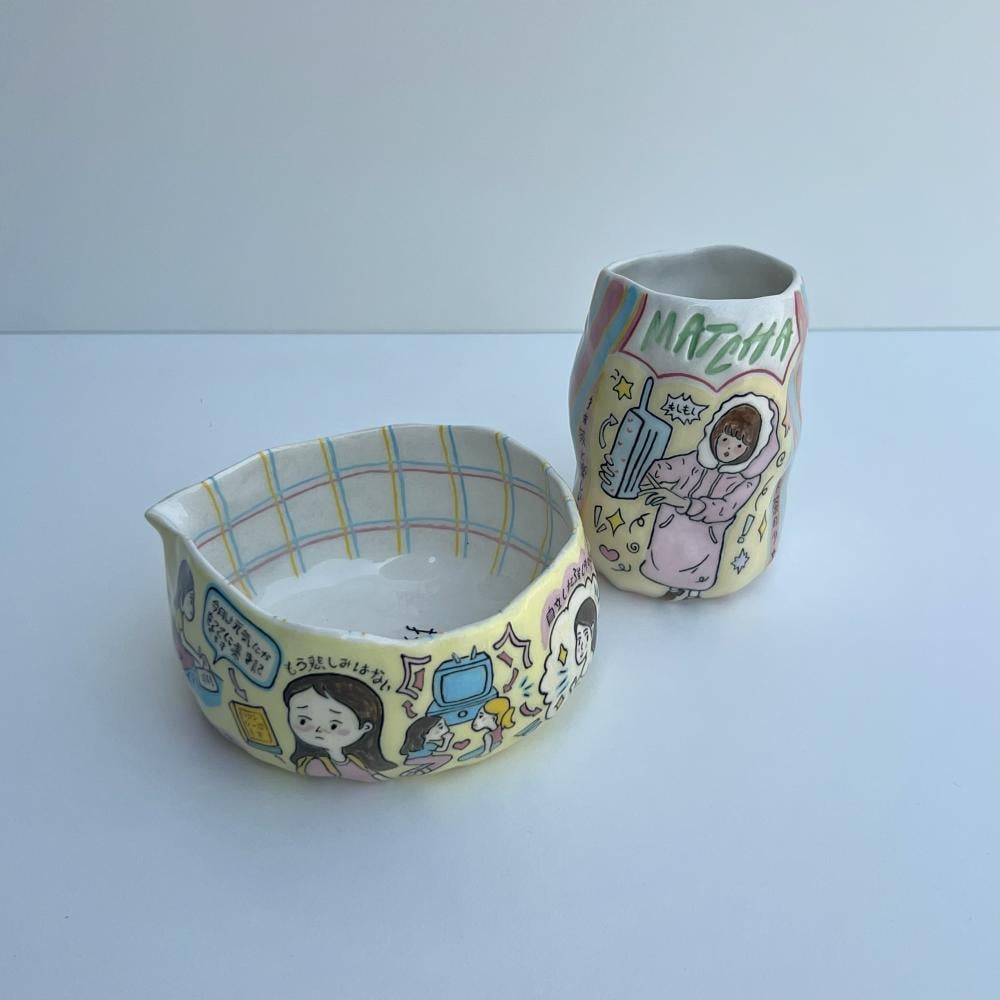 Matcha set with beach bag-Korean matcha