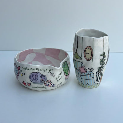 Matcha set with beach bag-matcha girl