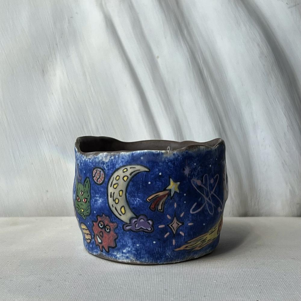 strange planets cup & small beach bag