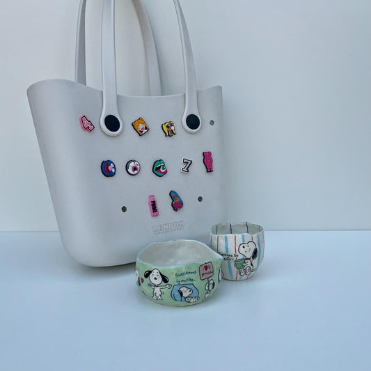 Matcha set with beach bag-snoopy