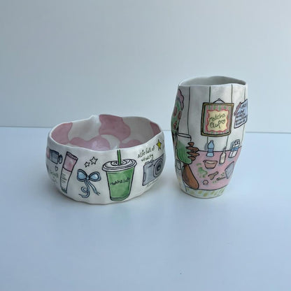 Matcha set with beach bag-matcha girl