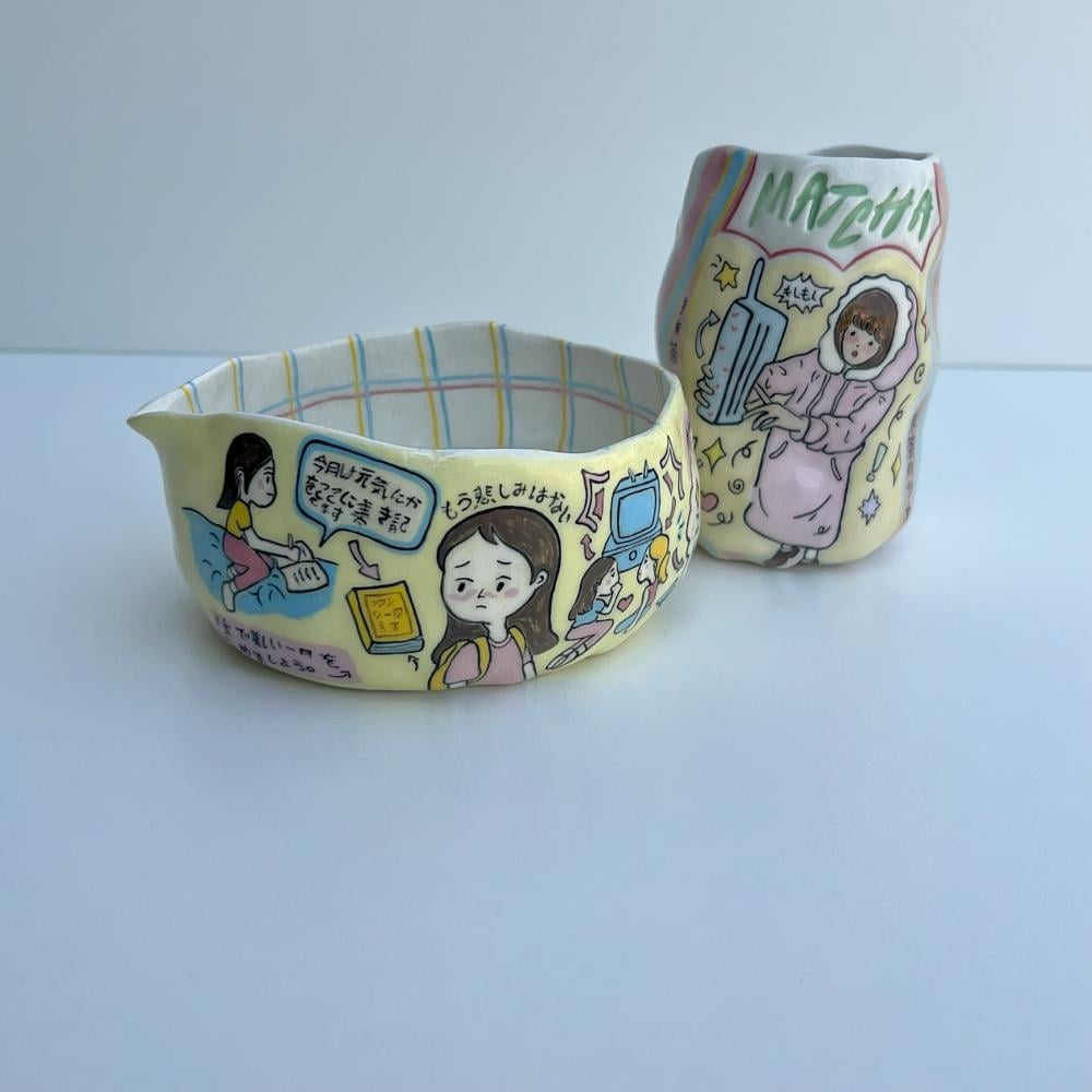 Matcha set with beach bag-Korean matcha