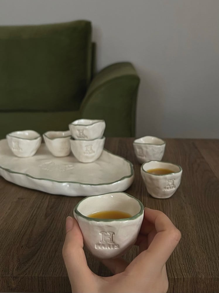 A set of saudi coffee cups