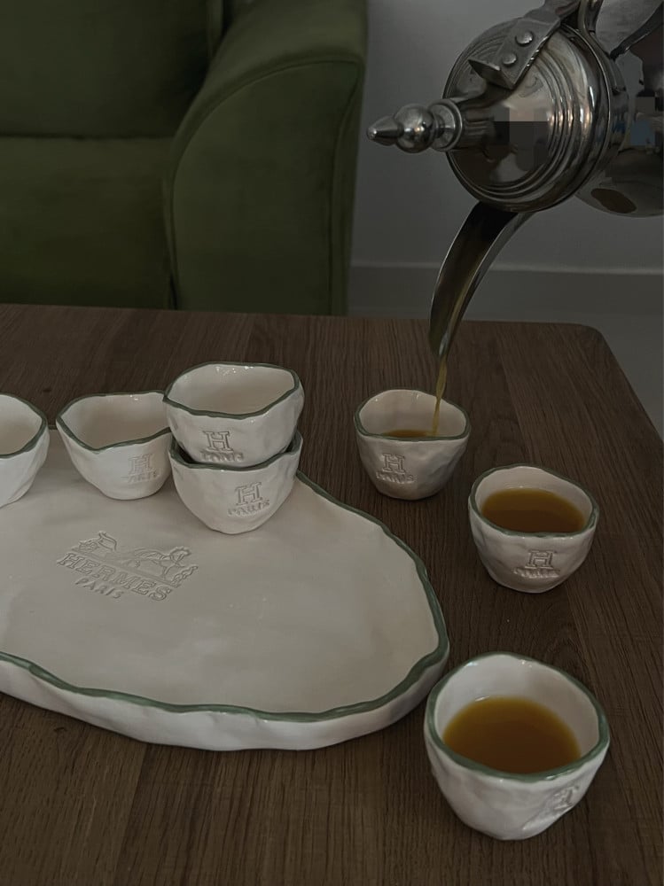 A set of saudi coffee cups