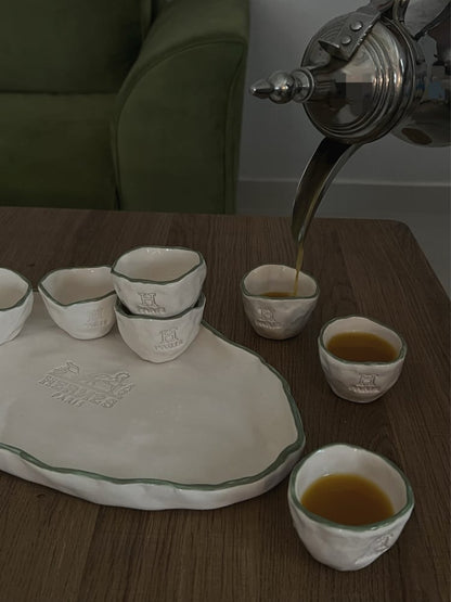 A set of saudi coffee cups