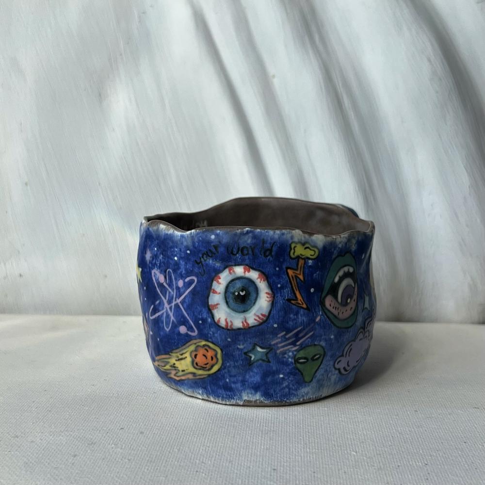 strange planets cup & small beach bag
