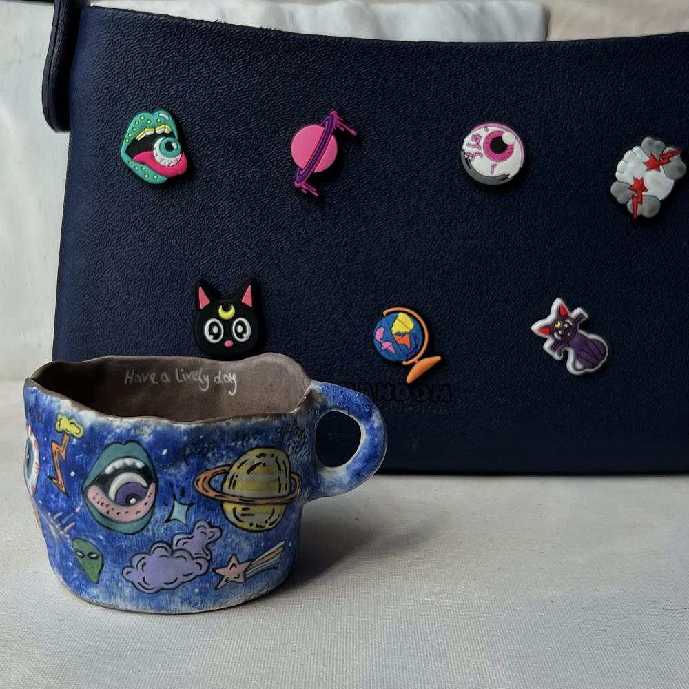 strange planets cup & small beach bag