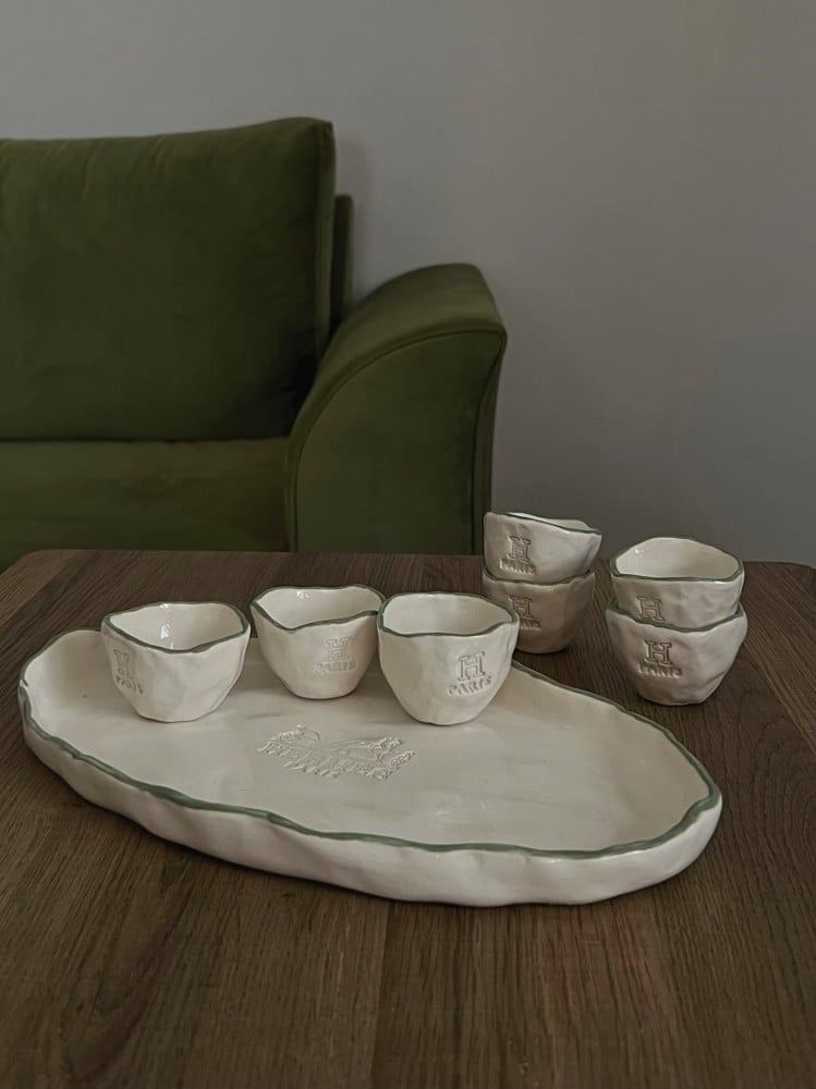 A set of saudi coffee cups
