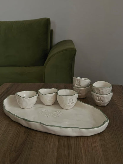 A set of saudi coffee cups