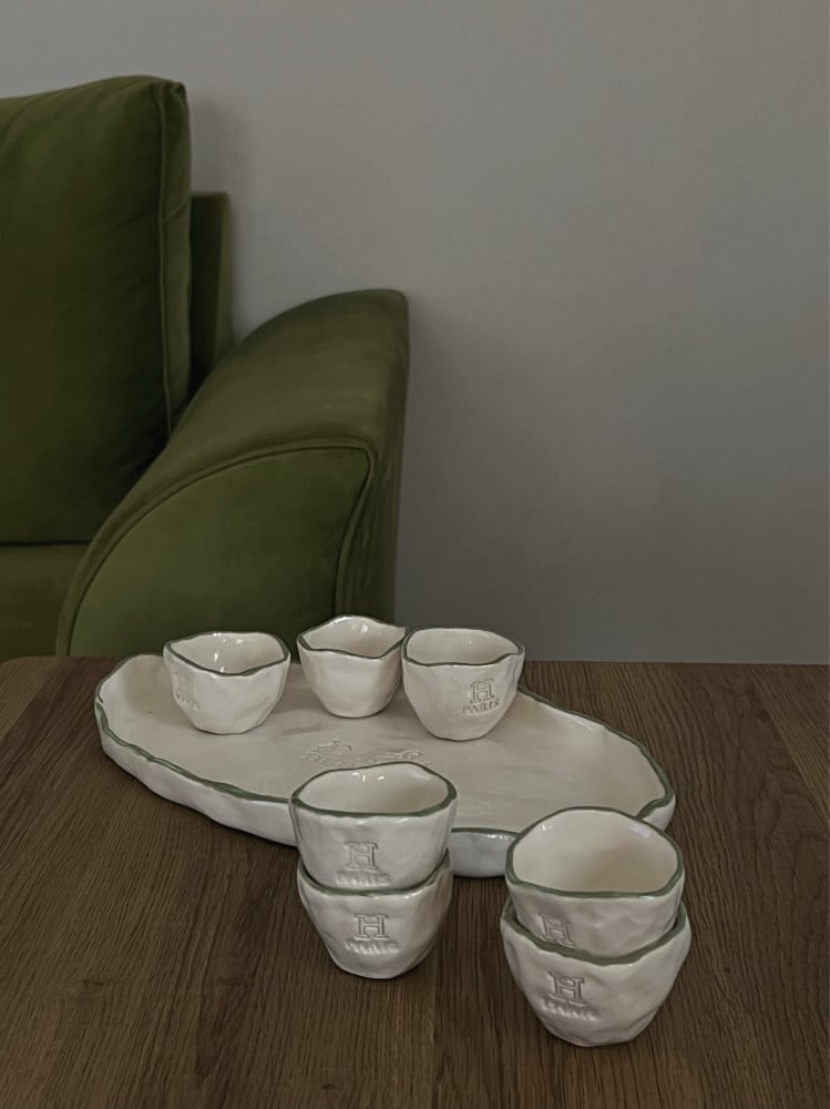 A set of saudi coffee cups