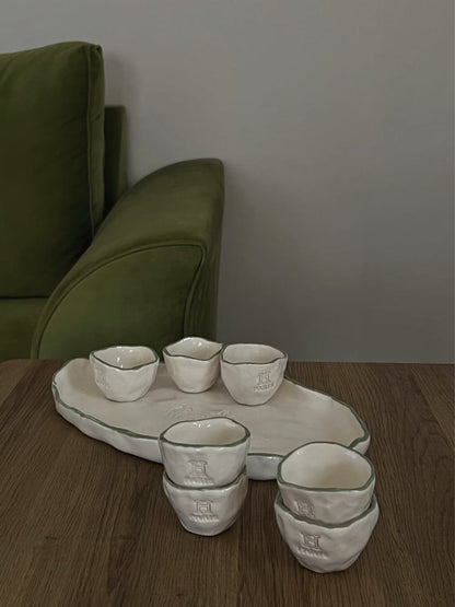 A set of saudi coffee cups