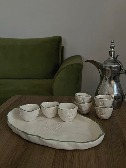 A set of saudi coffee cups