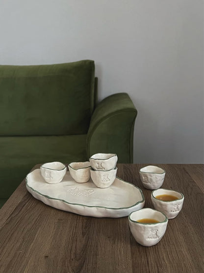 A set of saudi coffee cups